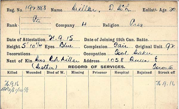 Record of Service