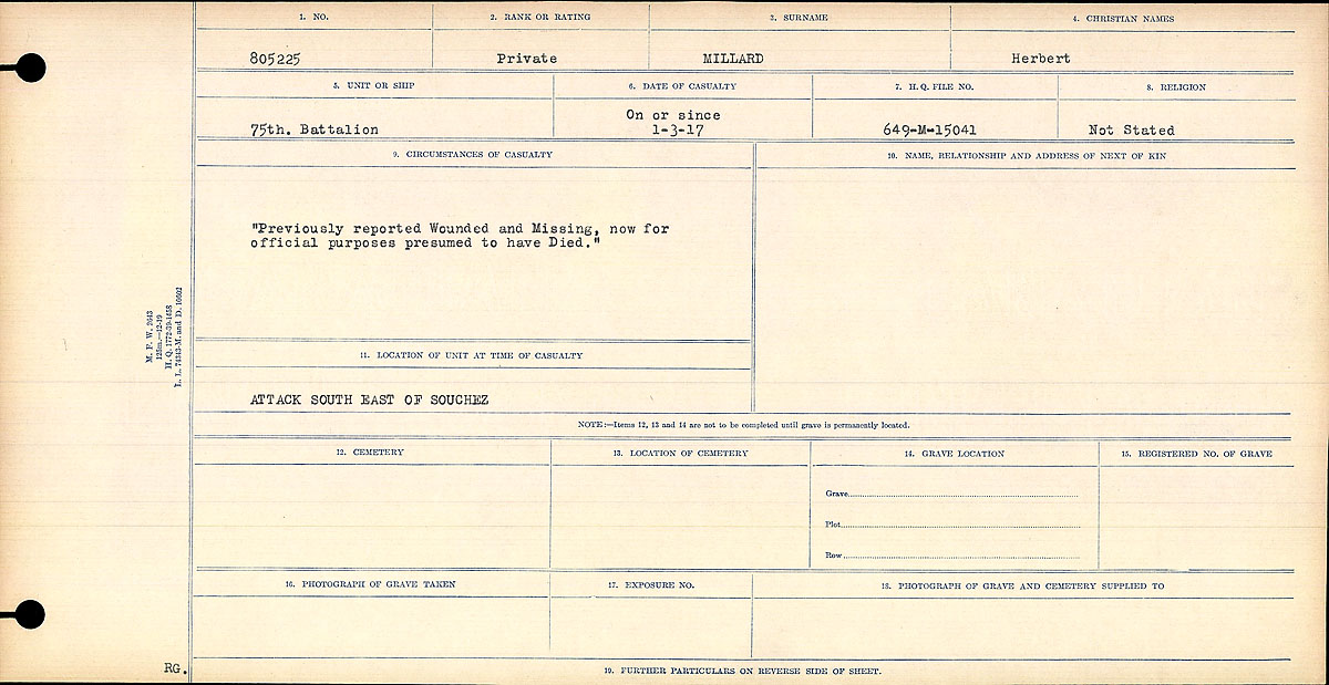 Circumstances of death registers