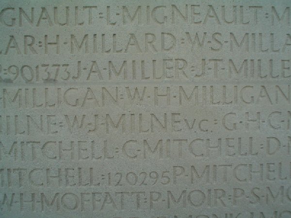 Inscription on Vimy Memorial