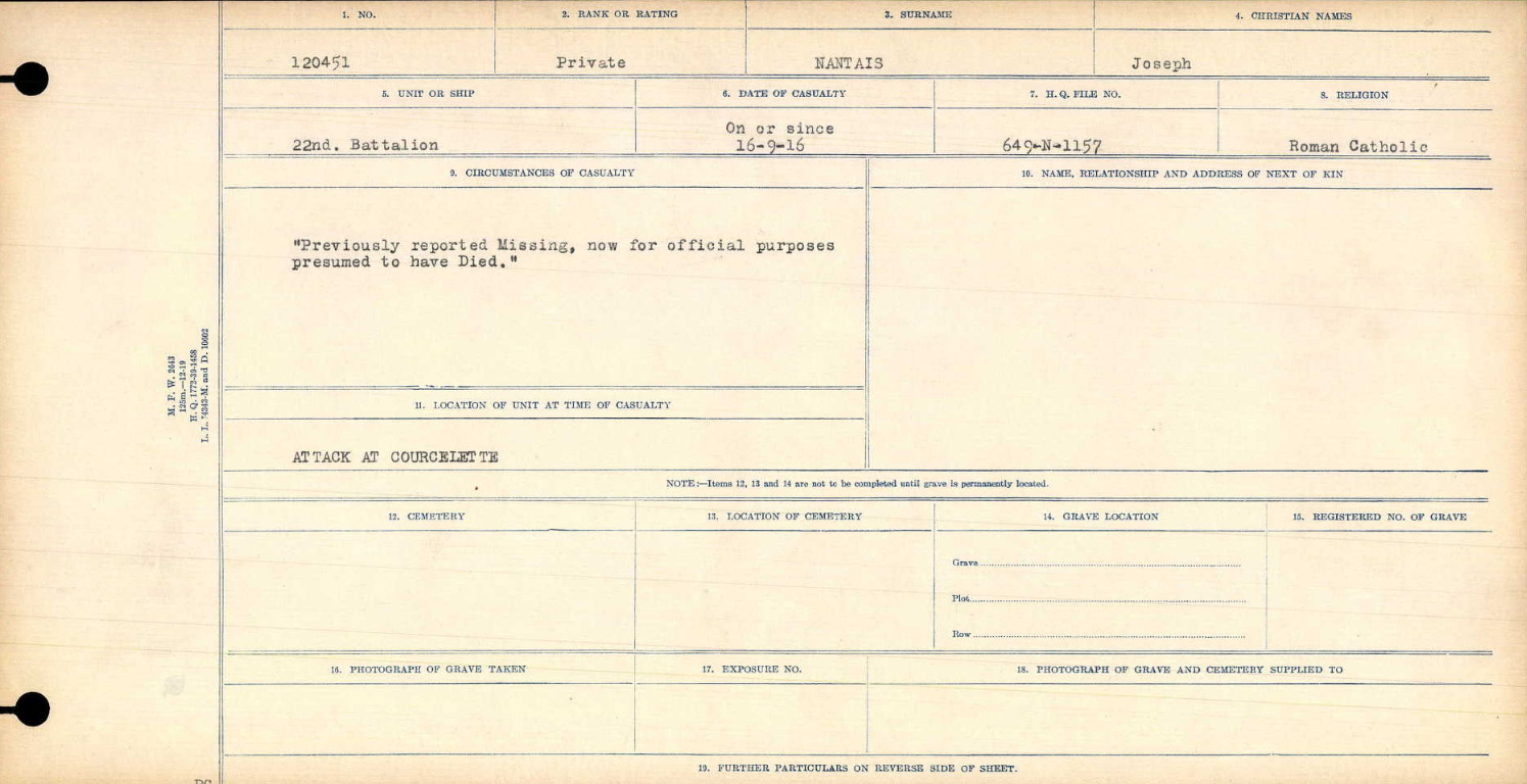 Circumstances of death registers