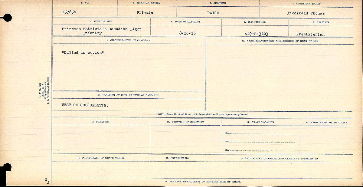 Circumstances of death registers