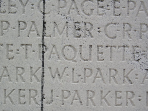 Inscription on the Vimy Memorial