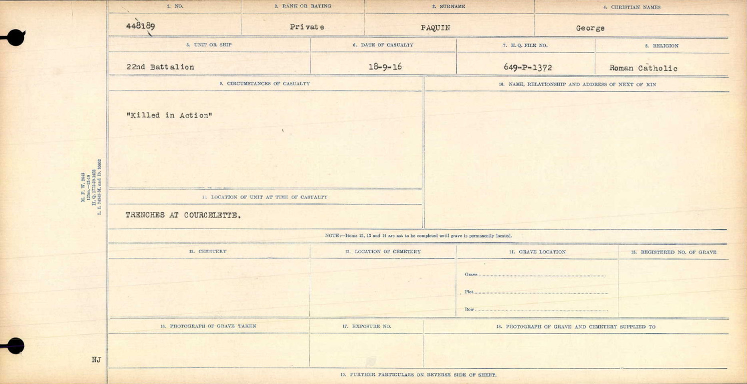 Circumstances of death registers