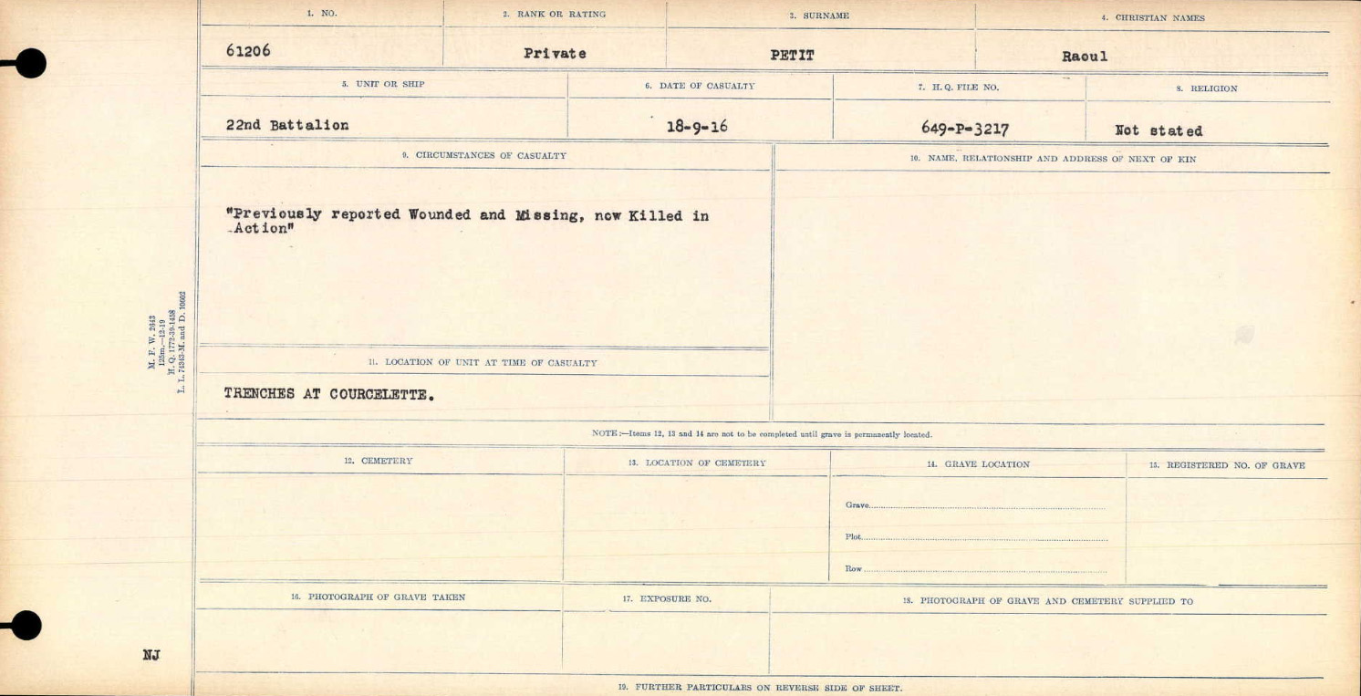 Circumstances of death registers
