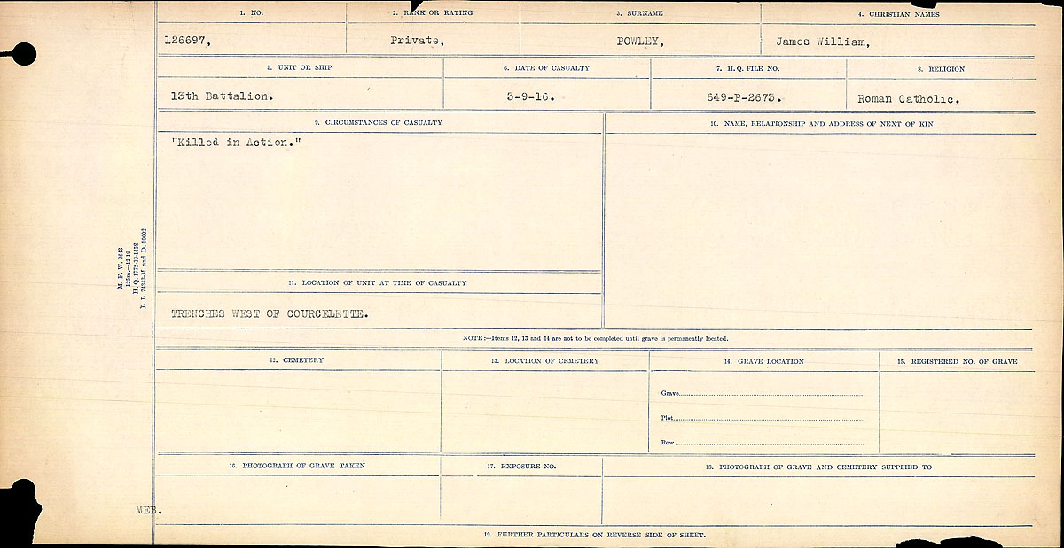 Circumstances of death registers