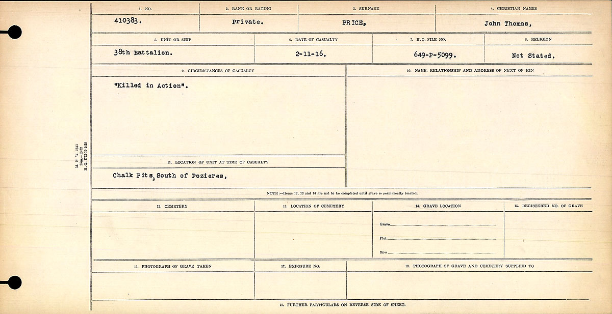 Circumstances of death registers