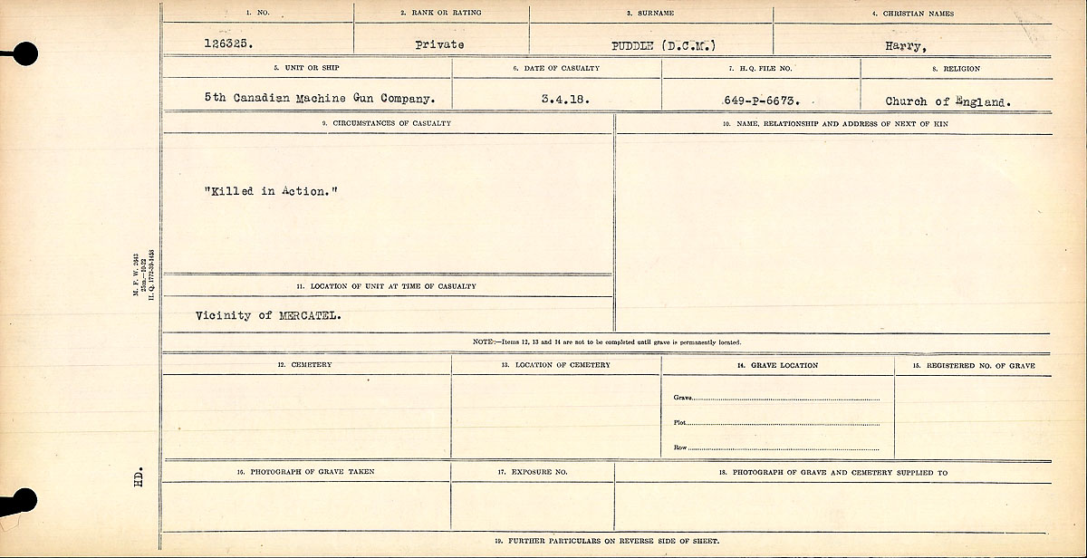 Circumstances of death registers