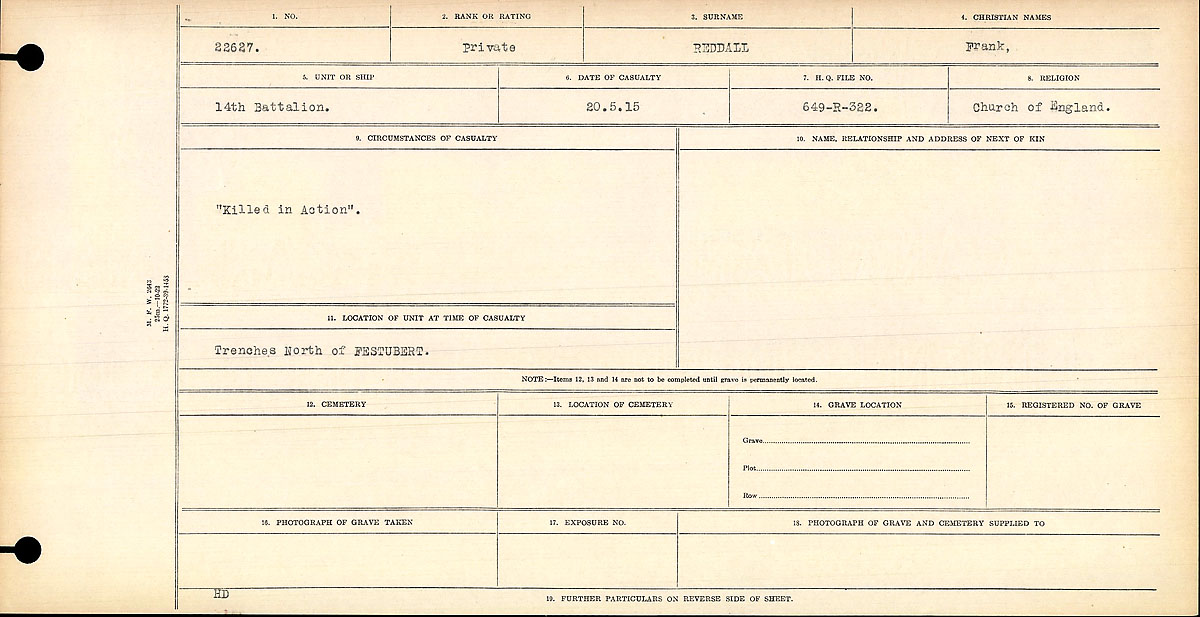 Circumstances of death registers