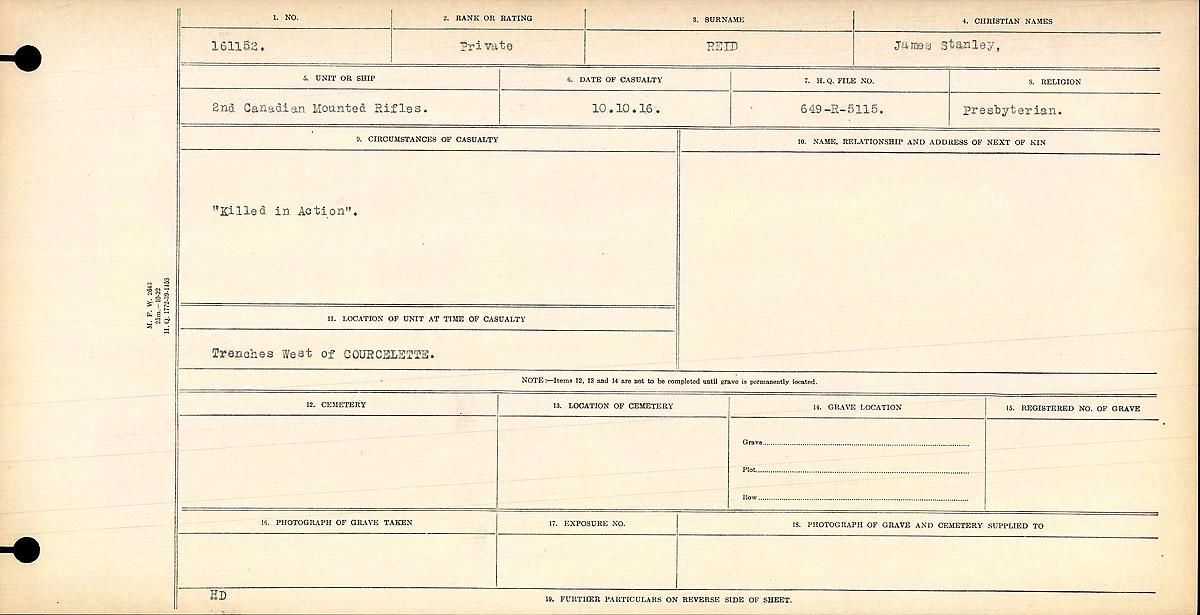 Circumstances of death registers