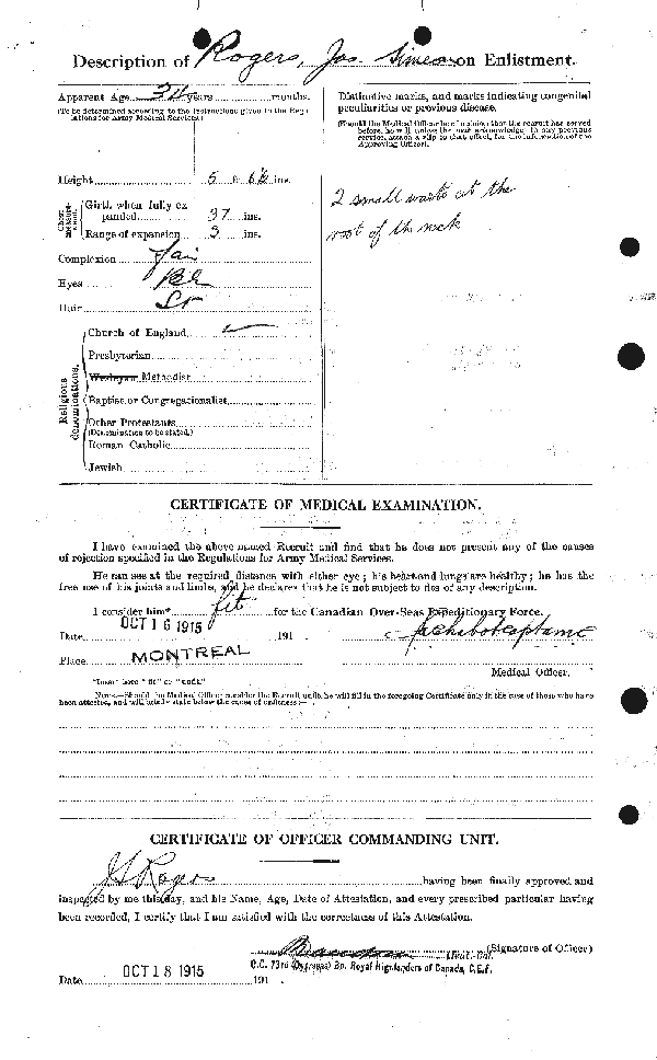 Attestation Papers (Reverse)