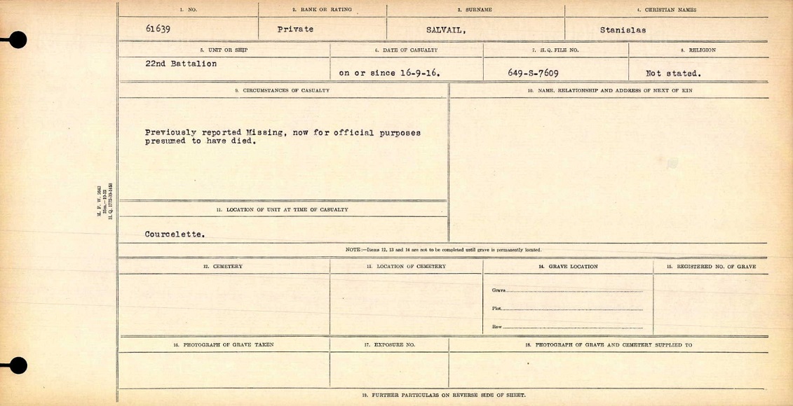Circumstances of death registers