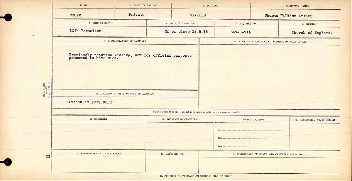 Circumstances of death registers