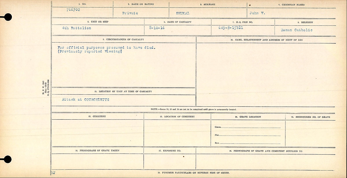 Circumstances of death registers