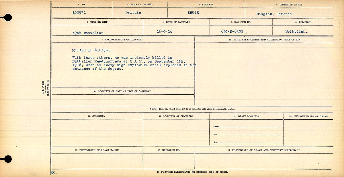 Circumstances of death registers