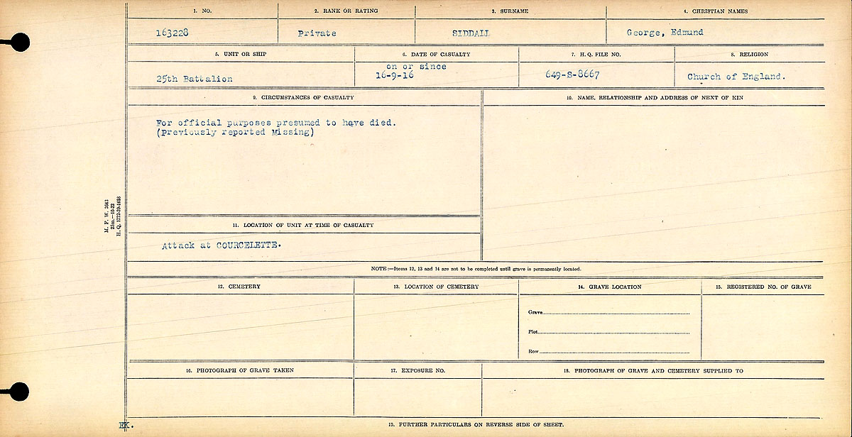 Circumstances of death registers