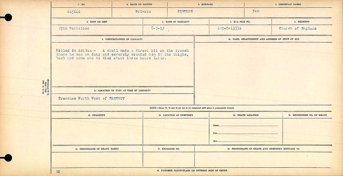 Circumstances of death registers