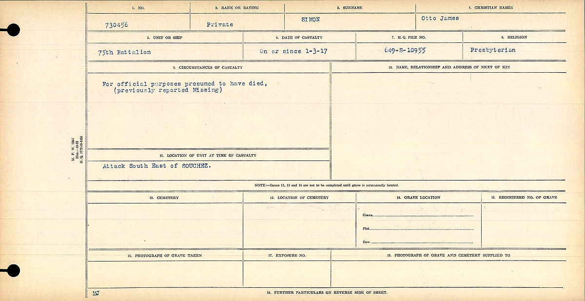 Circumstances of death registers