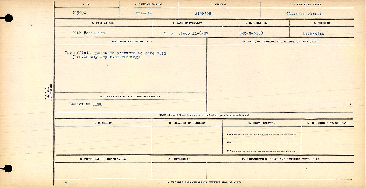 Circumstances of death registers