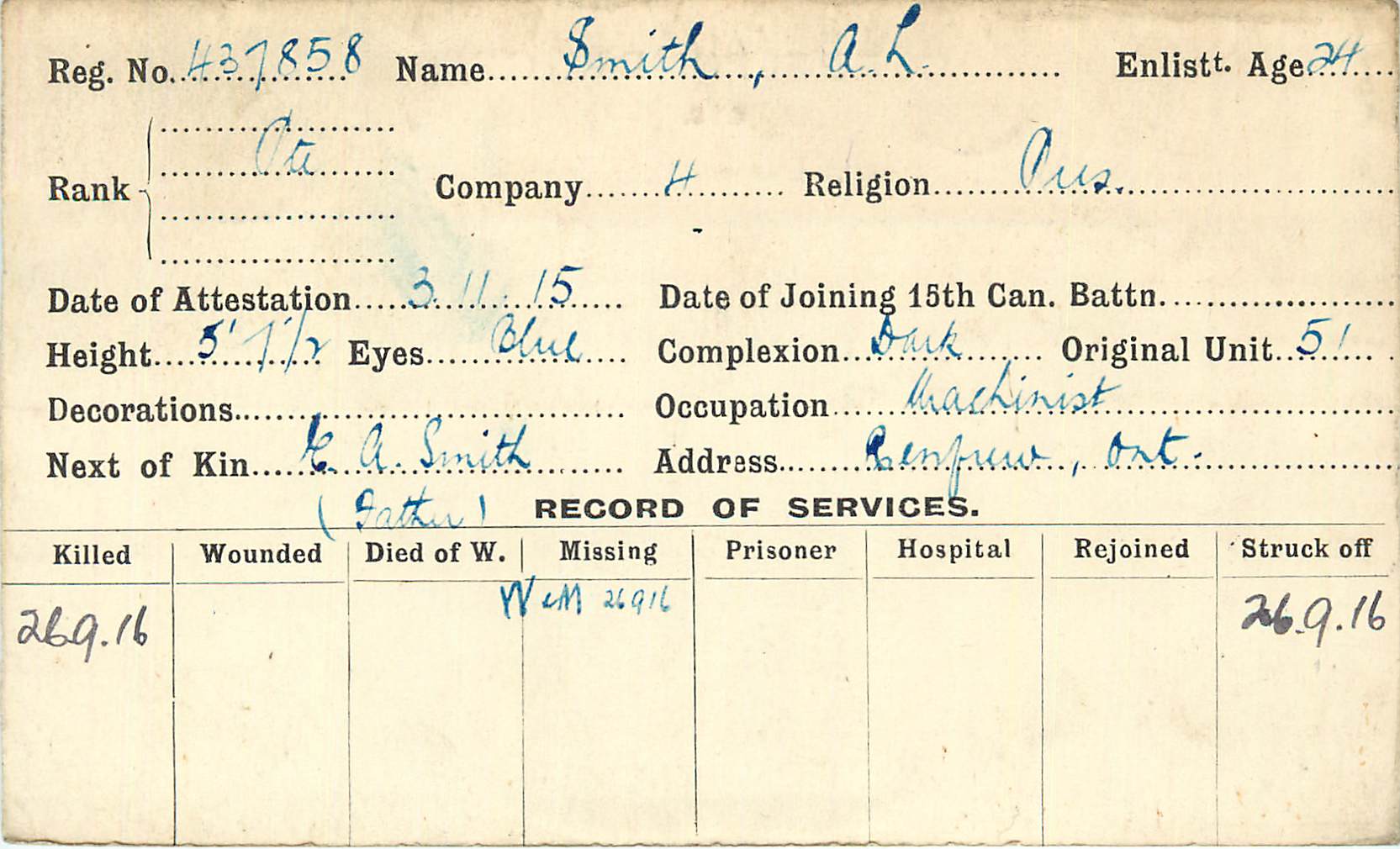 Service Record