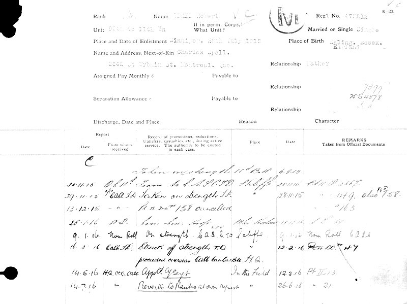 Service Records (front)