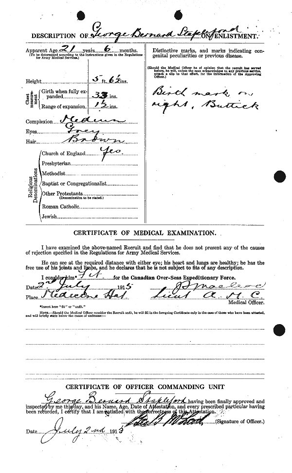 Attestation Papers (Reverse)