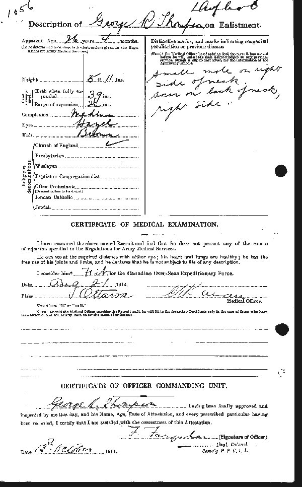 Attestation Papers (Reverse)