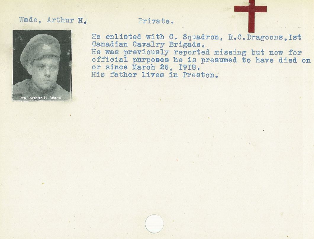 Photo of ARTHUR HENRY WADE