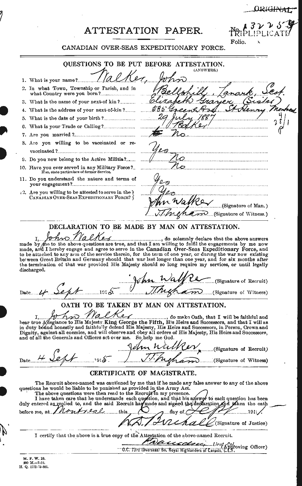 Attestation Paper (page 1)