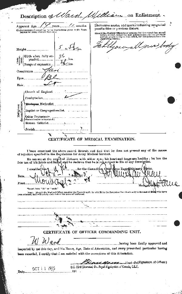 Attestation Papers (Reverse)