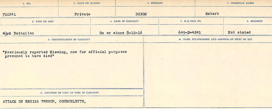 Circumstances of death registers