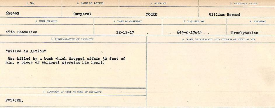 Circumstances of Death Registers