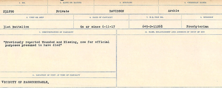 Circumstances of death registers