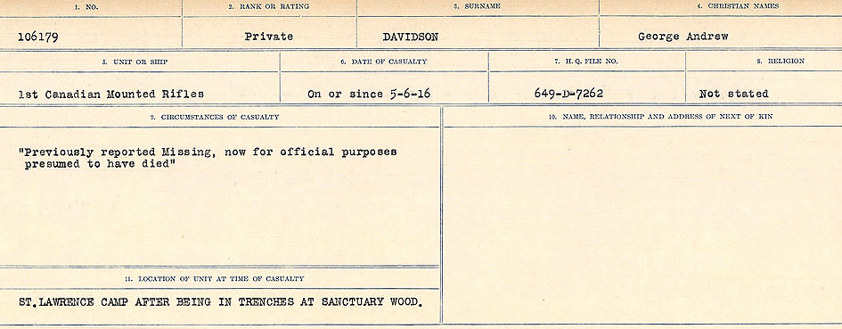 Circumstances of death registers