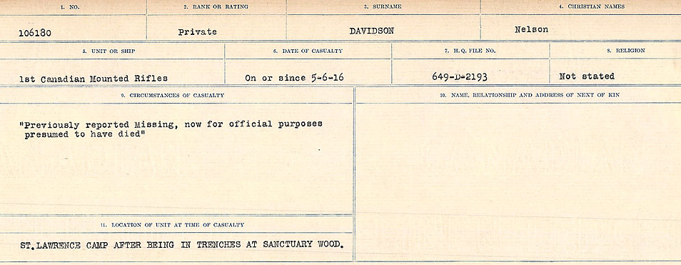 Circumstances of death registers