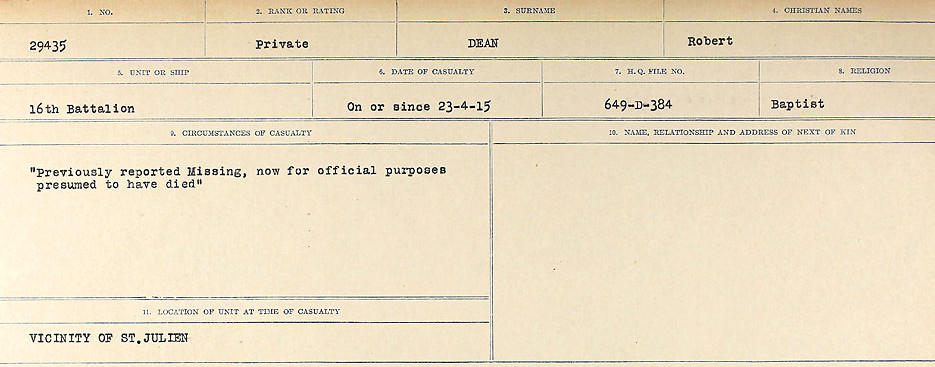 Circumstances of death registers
