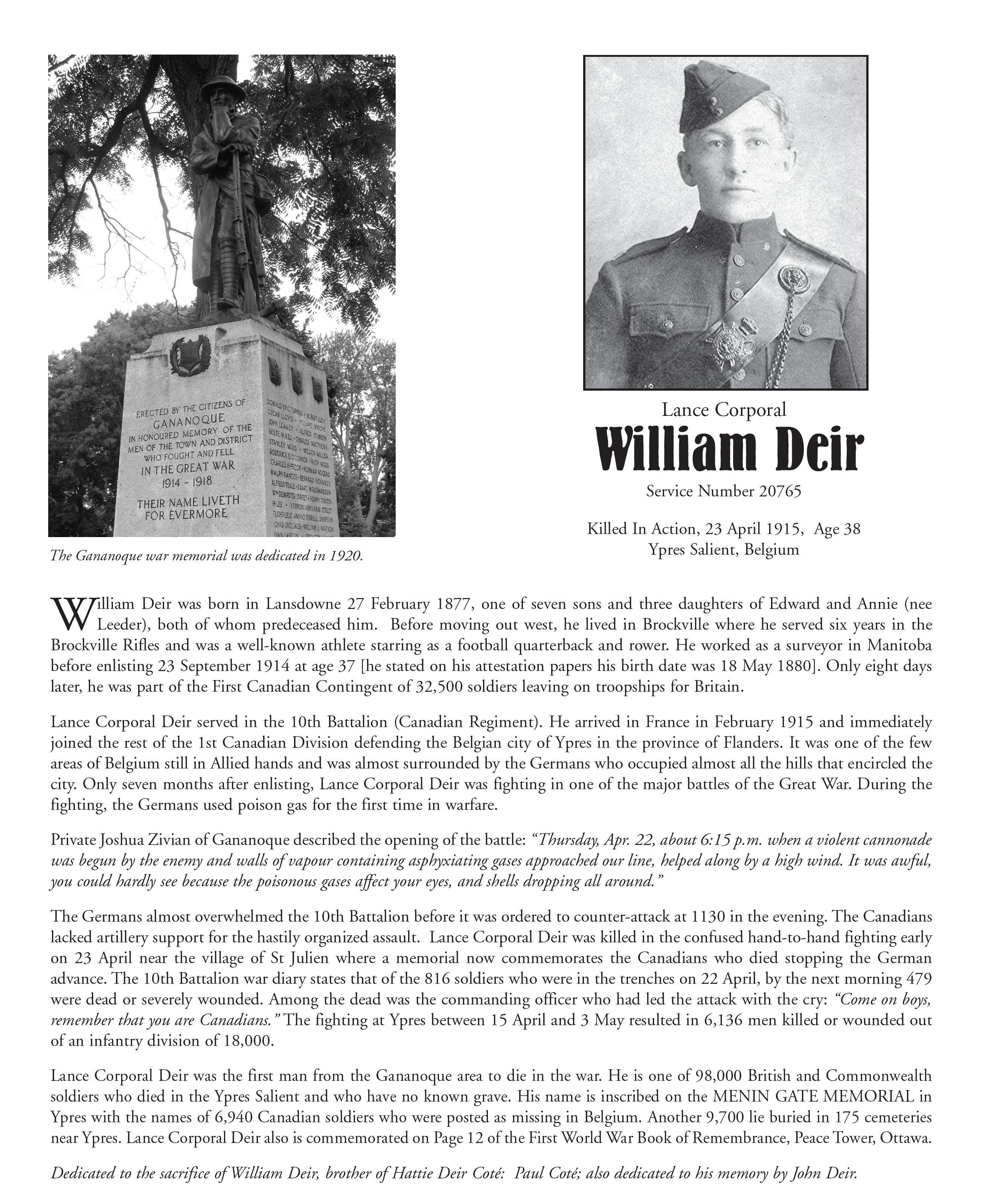 Memorial Page