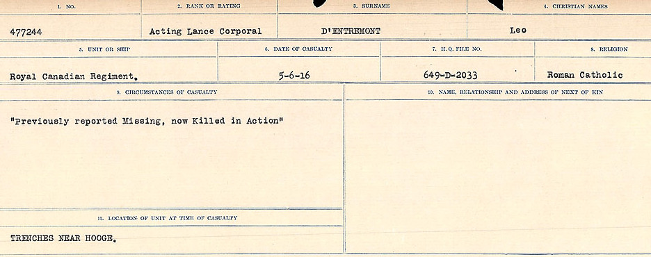 Circumstances of death registers