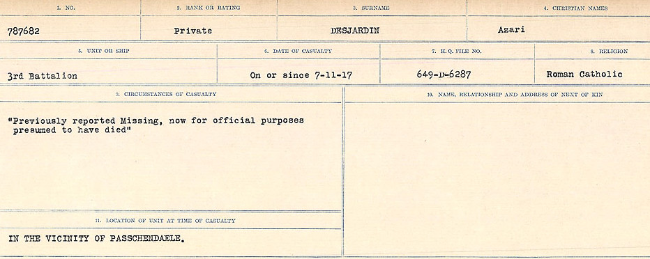 Circumstances of death registers
