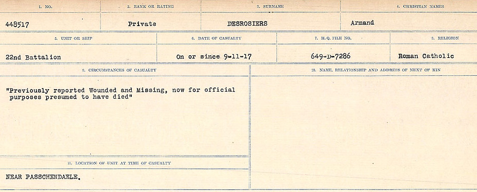 Circumstances of death registers
