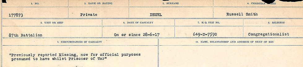 Circumstances of death registers