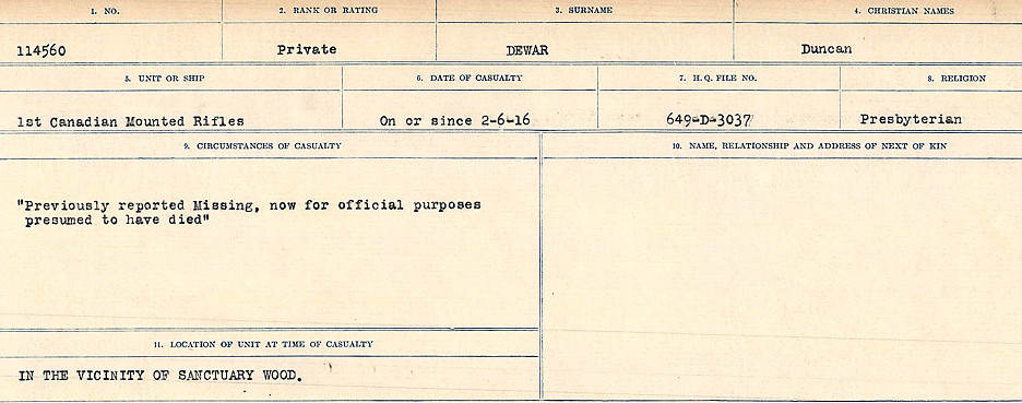 Circumstances of death registers
