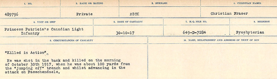 Circumstances of death registers