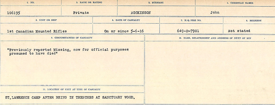 Circumstances of death registers
