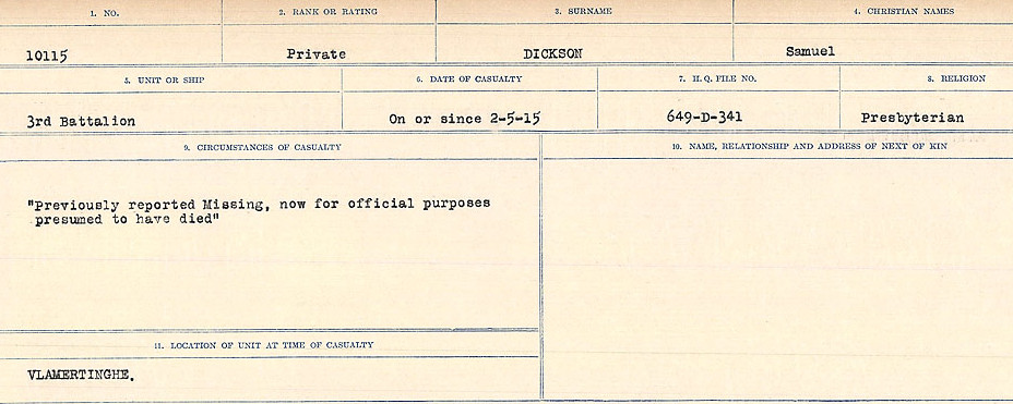 Circumstances of death registers