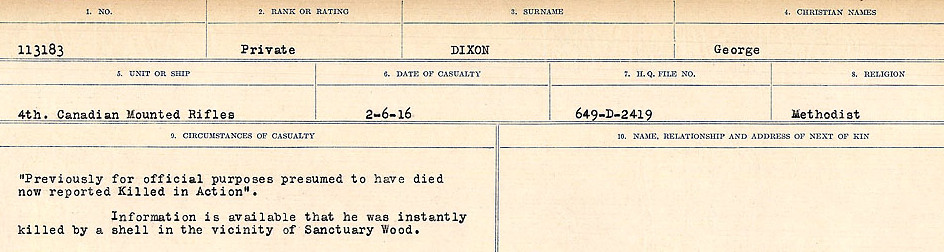 Circumstances of death registers