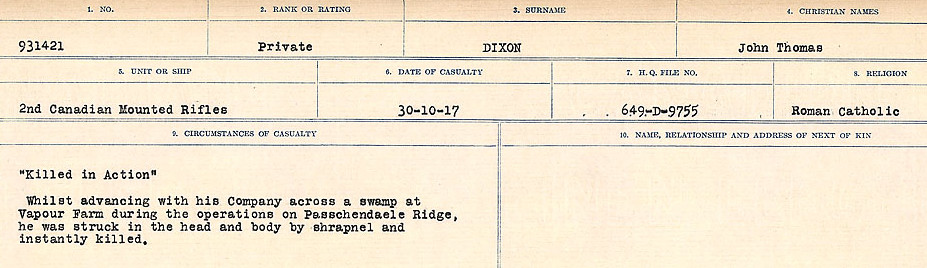 Circumstances of death registers
