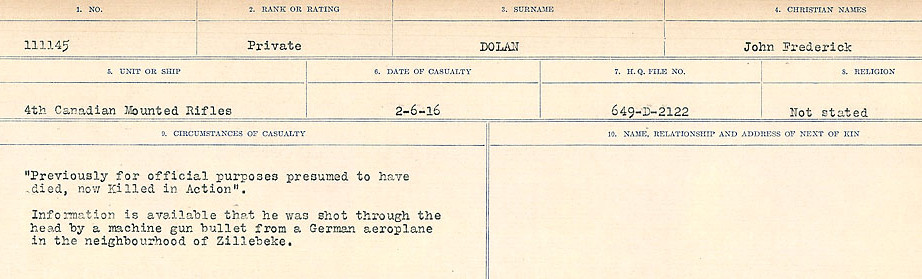 Circumstances of death registers