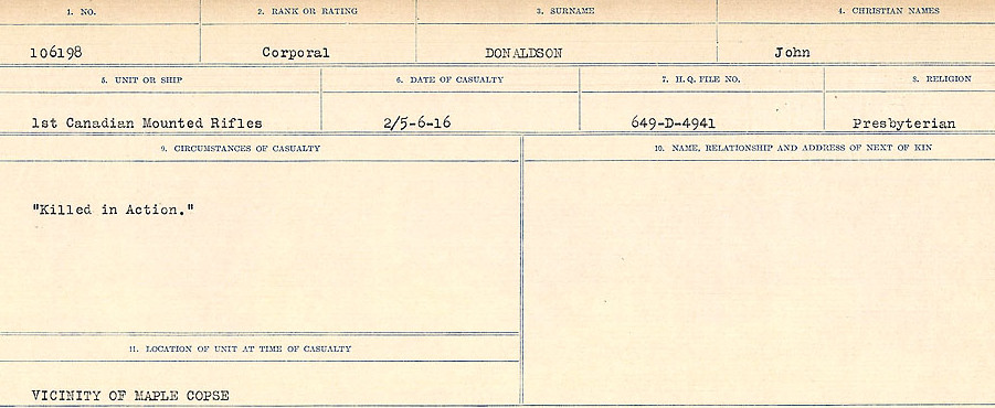 Circumstances of death registers