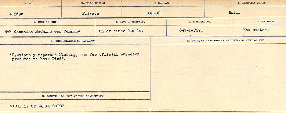 Circumstances of death registers