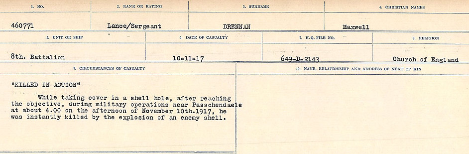 Circumstances of death registers